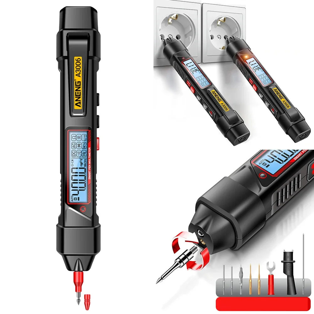 ANENG A3006 Multimetr cyfrowy 4000 Count Pen Type Multimetro Bezdotykowy tester diod AC/DC Napięcie Ohm Detektor linii zerowej ognia