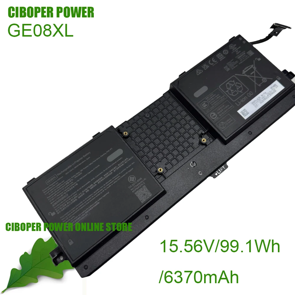 Laptop Battery GE08XL 15.56V/6370mAh 99.1Wh For TPN-DB2E P11115-001 Notebook