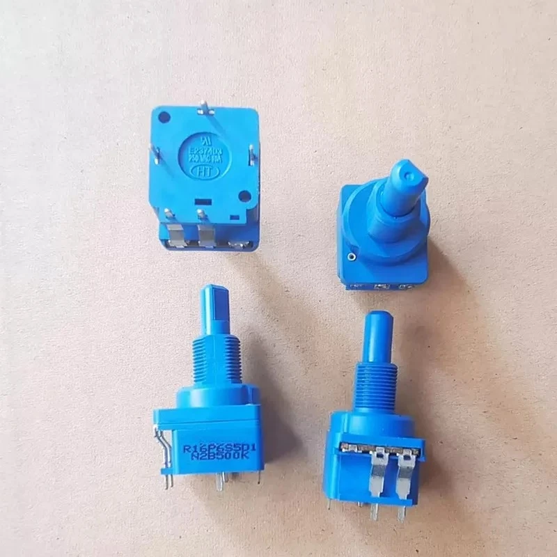 for R16 Bent Pin Potentiometer 2 Pin B500K B504 With Push Switch 10A250V Rotary Adjust