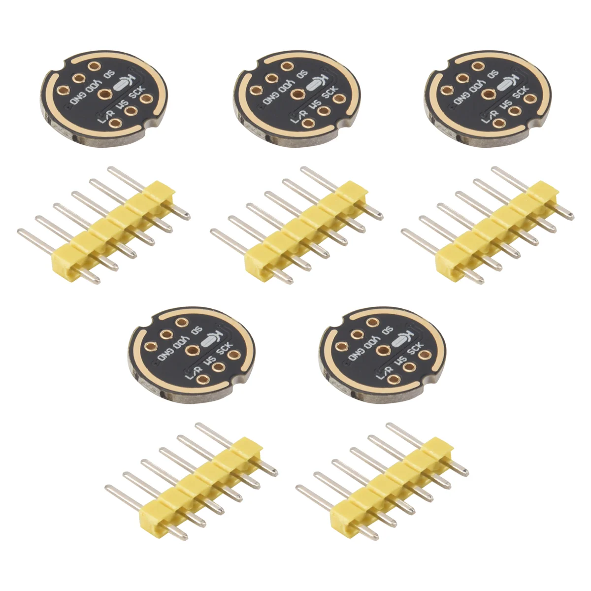 Módulo de microfone omnidirecional, MEMS, alta precisão, baixa potência, suporte à interface I2S, ESP32, INMP441, 5pcs