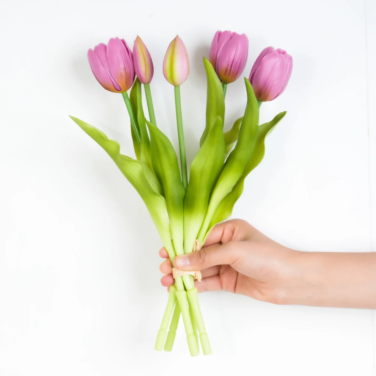 5 stks Kunstmatige Tulp Boeket Siliconen Nep Bloemen Feestdecoratie Woonkamer Tafel Middelpunt Bloemstuk Decoratie