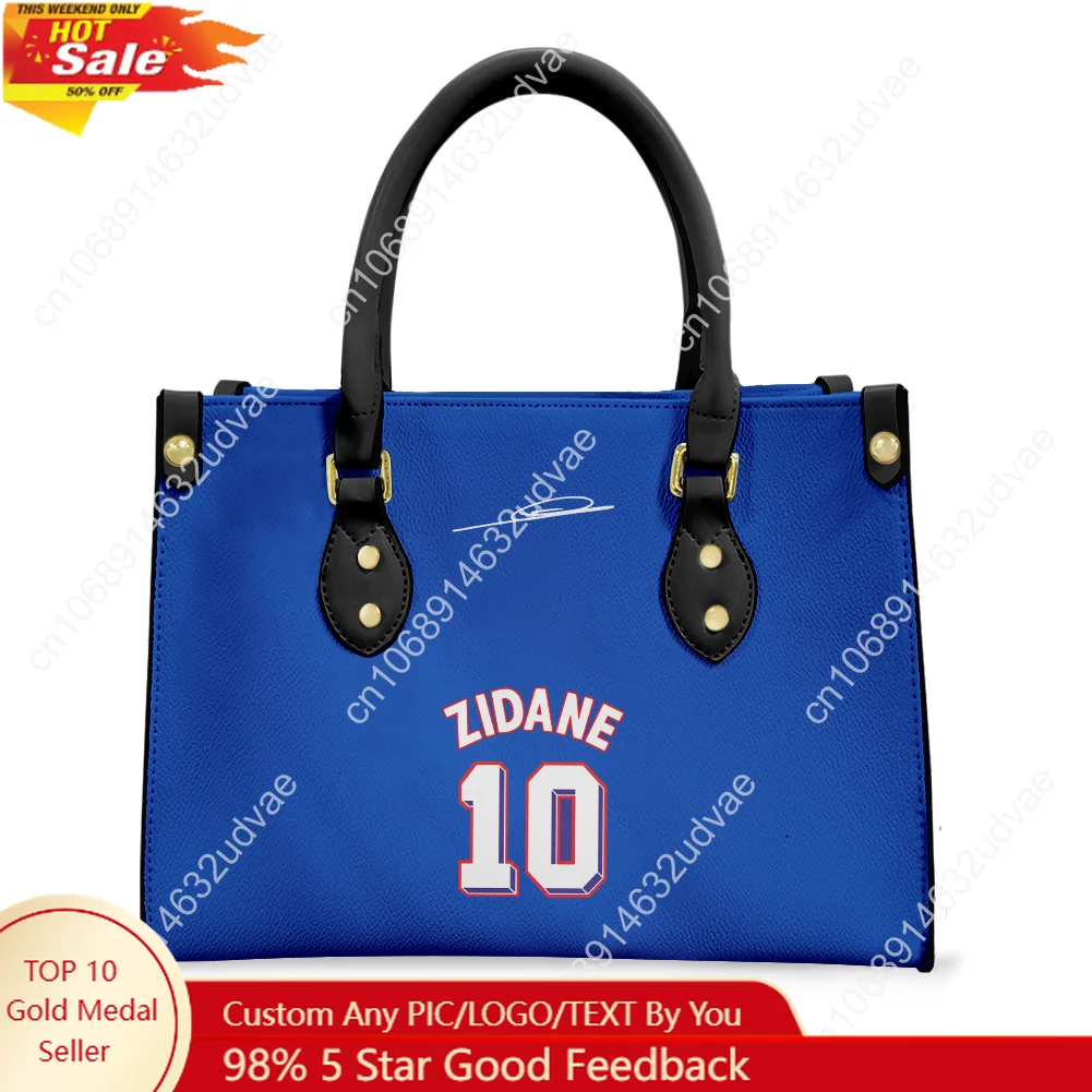 

Zidane No.10 Handbag Womens Mens Tote Bag France Soccer Star Fashion Shoulder Bag Business Leather Purse Travel Grocery Bag Gift