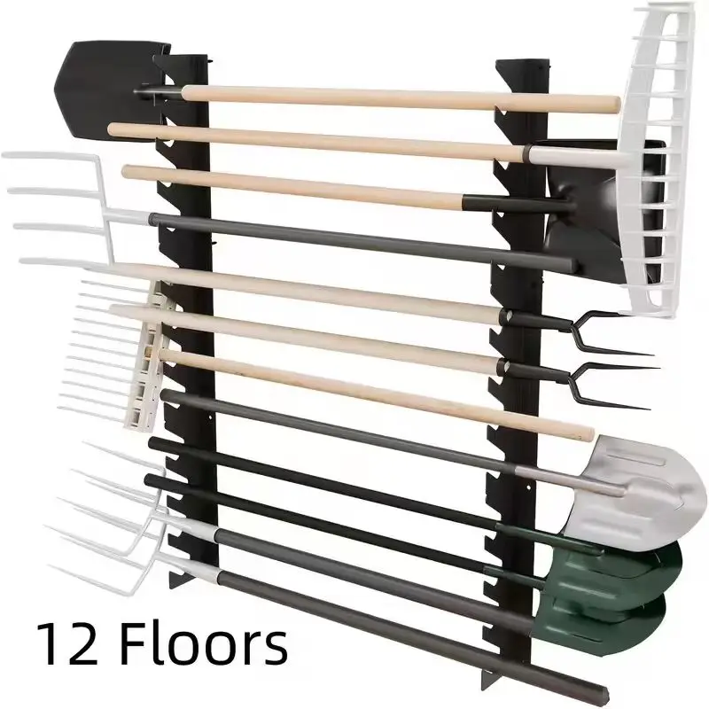 Wall-Mounted Garage Tool Rack