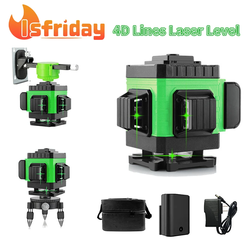 

12/8 Lines 4D Laser Level Green Line Selfleveling 360 Horizontal And Vertical Super Powerful Laser Level Green Beam Laser Level