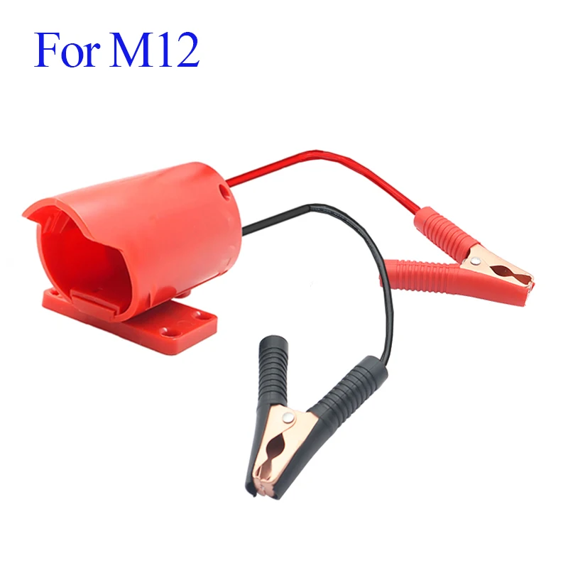 M12 Power Connector Adapter Holster Device DIY For Milwaukee 12V Li-ion Battery Car Emergency Starting Adapter Tool Part Charger