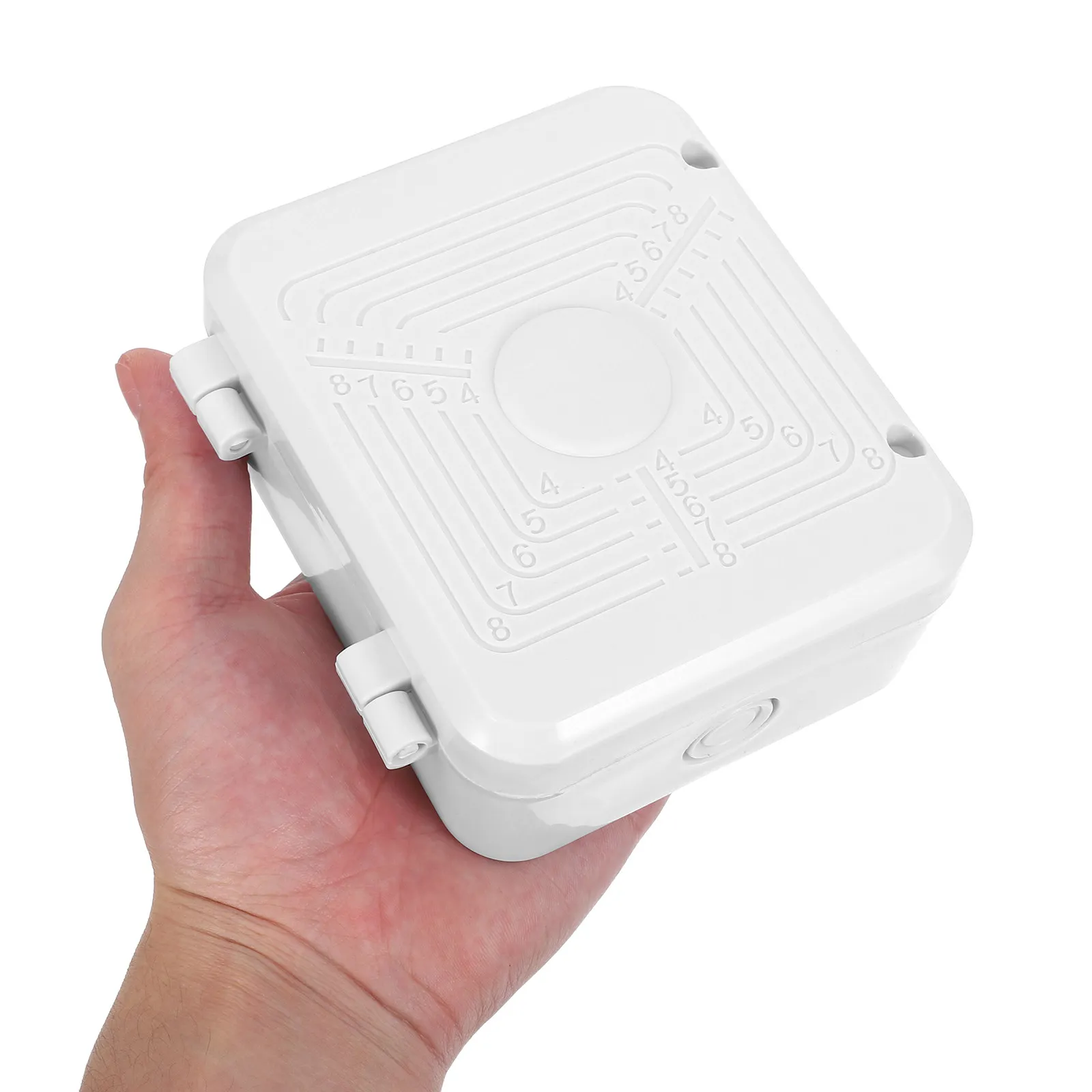 2Pcs Security Camera Junction Box Dome Cable Organizer White Plastic Wire Storage Box Waterproof Mounting Case for Outdoor Use