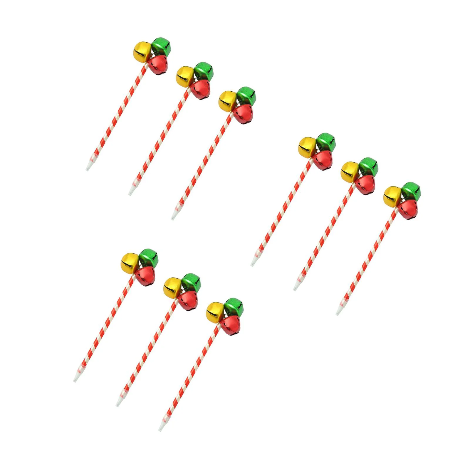 9 pcs  Christmas Pens Jingle Bell Ballpoint Pen Red and Green Christmas Ballpoint Pen Themed Jingle Bell Pen for Christmas Holid