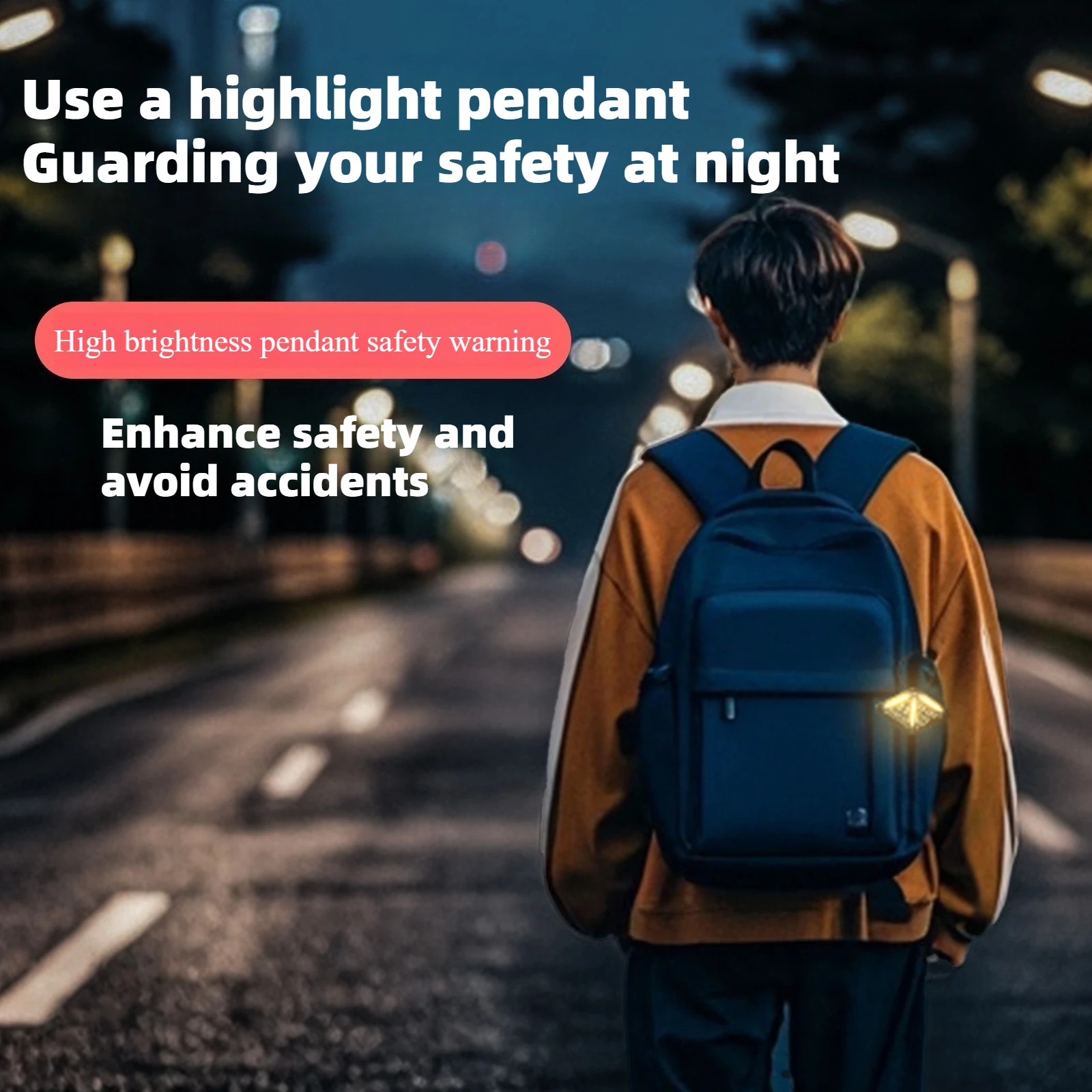 Night Outdoor Hiking Light Up Small Pendant Pointing LED Light Portable Hookable Dimmable Compact Night Light