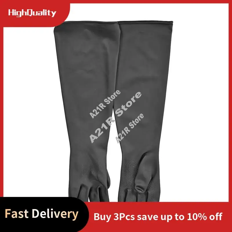 A21I-Blast Rubber Gloves For Sandblasting Sandblaster Sand Blast Cabinet Sandblasting Gloves Sandblaster Parts 60Cm Black Durabl