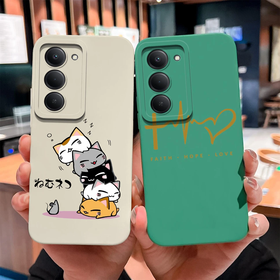 ل Redmi 15 4G 5G غطاء الهاتف جميل الكرتون لينة السائل سيليكون خفيفة الوزن حماية كاملة ل Redmi15 المضادة للانزلاق الوفير