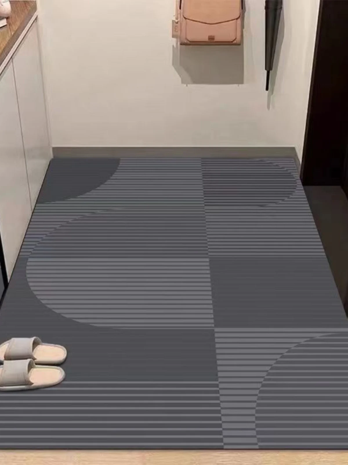 

New Silicone Door Mat Entrance Mat Anti Slip Dirt Resistant No Waing Required Mudroom Floor Mat Rectangle ape Geometric P...