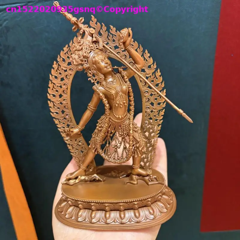 Rare statue TOP Exquisite Naropa Khechari Dharmapala Dakini Buddha figure Kacho Phagmo copper carving altar family worship