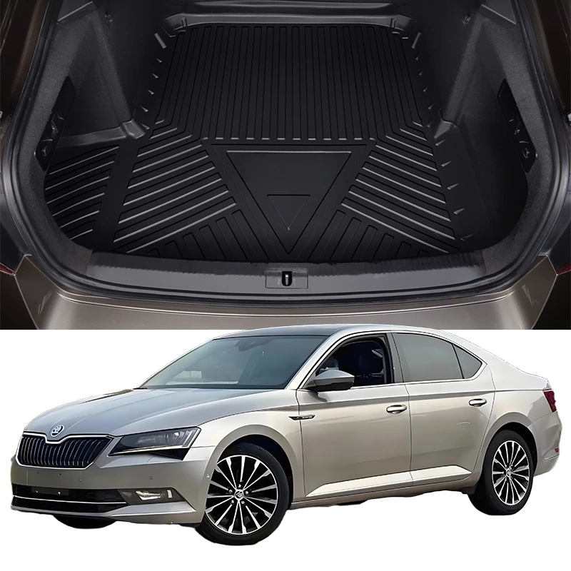 Upgrade TPE Car Rear Trunk Mats Storage Pads Cargo Tray Dustproof Waterproof Protecion Cushion For SKODA SUPERB 2013-2024