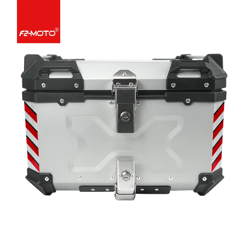 

Modification 55L Silver X Design Removable Tail Box Aluminum Top Case Motorcycle Trunk