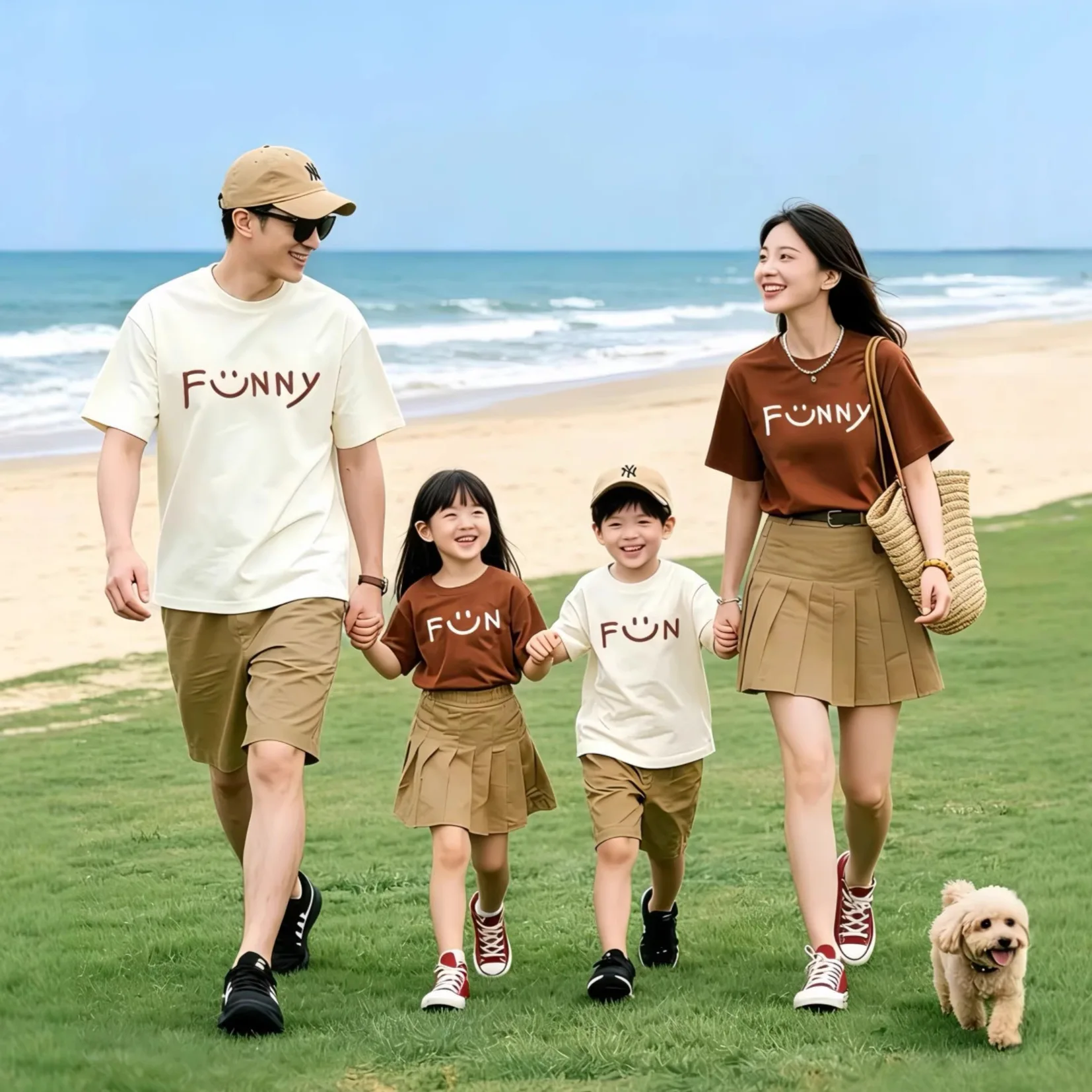 Family Matching T-Shirts Parents And Kids Cotton Short Sleeve Couple Outfit Mother Father Daughter Son Baby Bodysuit Cute  567