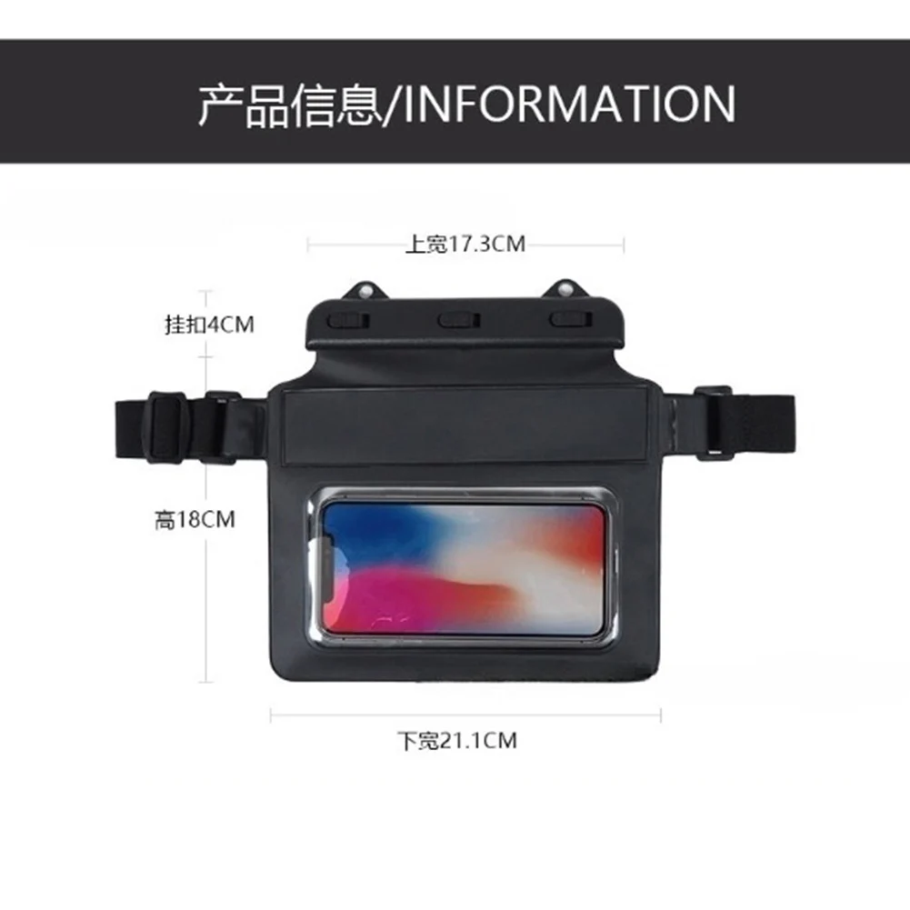 مقاوم للماء حقيبة الهاتف المحمول ، أكياس الخصر ، تعويم الجافة ، السباحة ، الغوص ، العالمي الهاتف واقية الحقيبة ، شاشة تعمل باللمس
