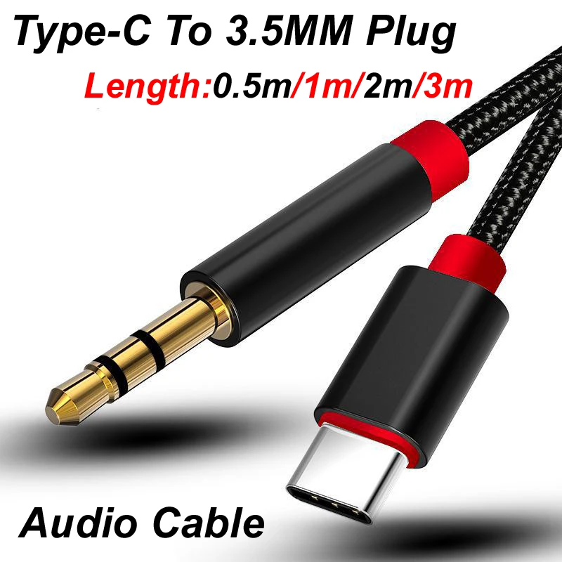 

USB 3.1 Type-C to 3.5mm Male Audio Jack AUX Cable,Type c to Audio Cable/Adaptor for Phone/PC/PAD link Earphone/Headset,Speaker