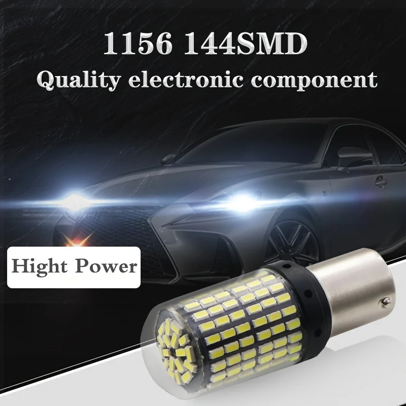 

2 шт. Сигнальная лампа 1156 BA15S P21W BAU15S PY21W T20 7440 W21W 7443 1157 P21 3157 T25 Светодиодные лампы 144smd светодиодные CanBus для поворотных ламп