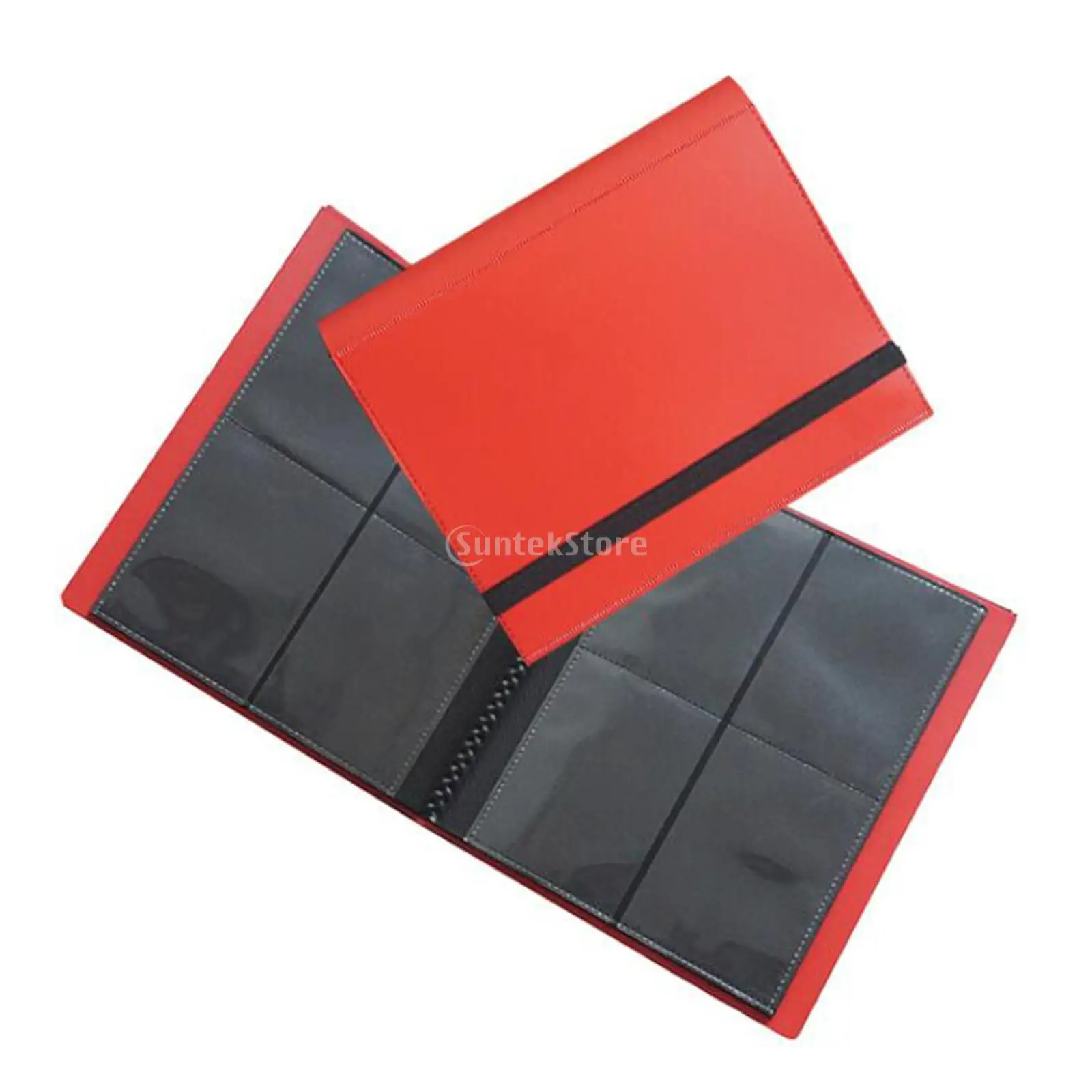 4 Pockets Trading Card Carrying Binder Card Collection Binder for Sports Cards Card Books Card Storage Case