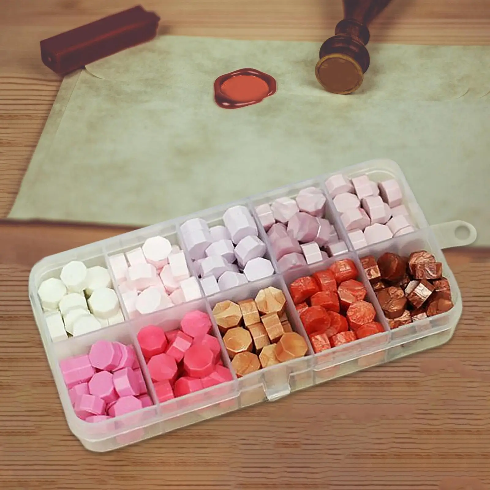 5x خرز، 200 قطعة من الخرز المتعدد، ختم رائع لرسائل الطوابع، دعوة الزفاف وختم بطاقات المعايدة #2