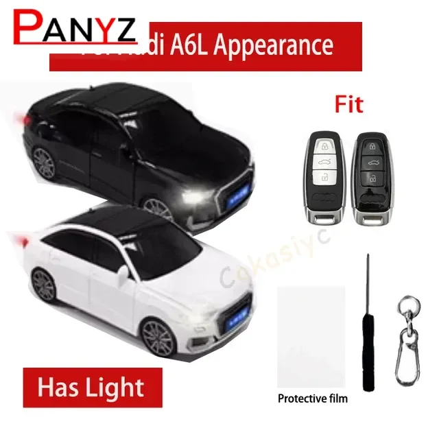 

For Audi Q3 A3 A6l A4l Q8 A5 A6 S4 S5 TT 3 4 Button Smart Car Key Case Cover Keychain Accessories Car Models with Light Key Case