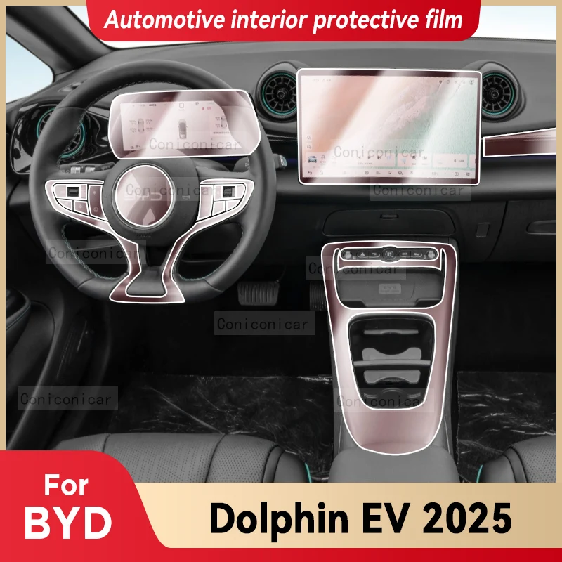 

For BYD DOLPHIN EV 2025 Car Interior Center Console Instrument Dashboard Protective Cover Film Anti-scratch Sticker Accessories