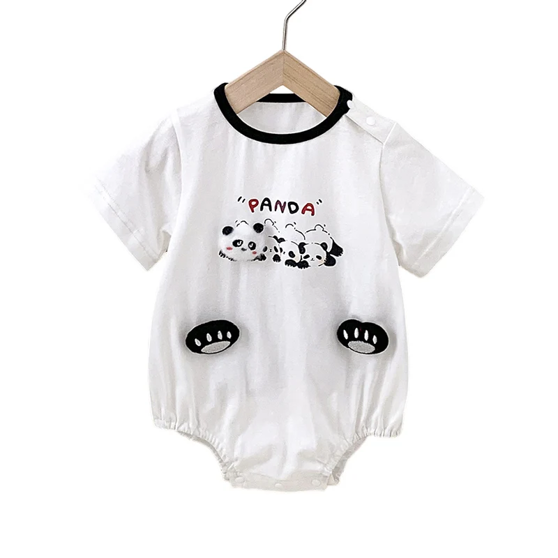 Newborn Summer Thin Cartoon Rer 2024 Cotton e Outerwear Baby Clothes Trendy Cler Suit for Infants And Toddlers view 5