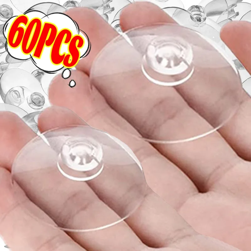 �y�Z�[�����z5/60pcs Transparent Mushroom Head Suction Cups Hanging Sucker Hooks for Car Window Wall Glass Suction Pads Decor Home Organizers