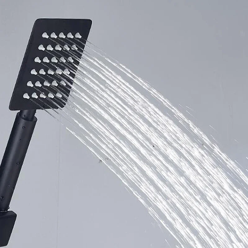 Black Bathroom Shower Home Set Copper Faucet Wall Mounted Bath Head