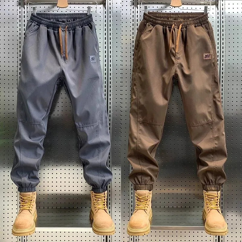 American Retro Casual Work Pants Men's Spring Autumn Loose Anti-Scalding  Welding Wear-resistant Dirty-resistant Cuff...