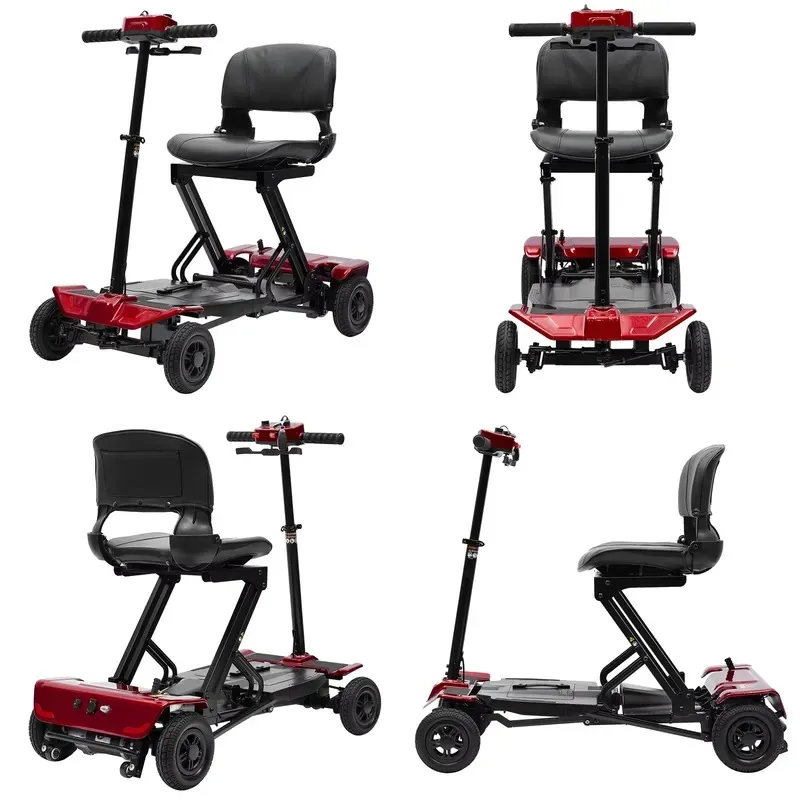 2024 car folding hot sale mobile all terrain light travel 4 wheels the elderly electric scooter