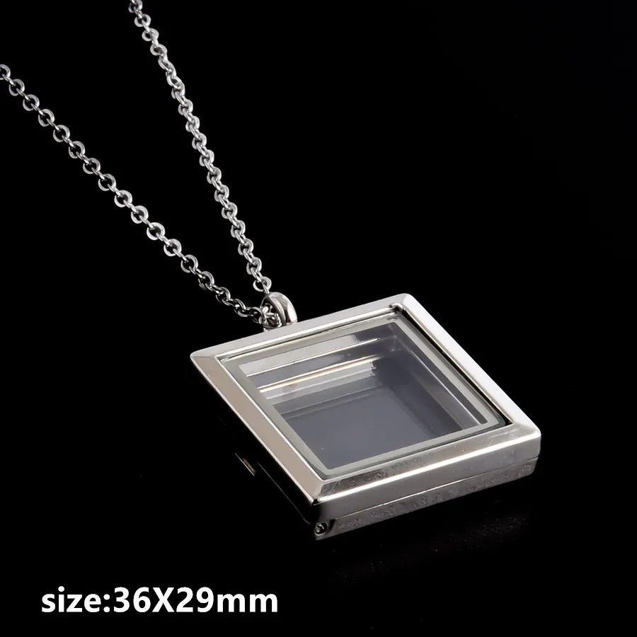 Rechteckige Ellipse Wassertropfen Hundeknochen Herz Medaillon Halskette für Damen Herren Schmuck Magnet Glas Erinnerungs-Strass-Medaillons Geschenk – Detail 9
