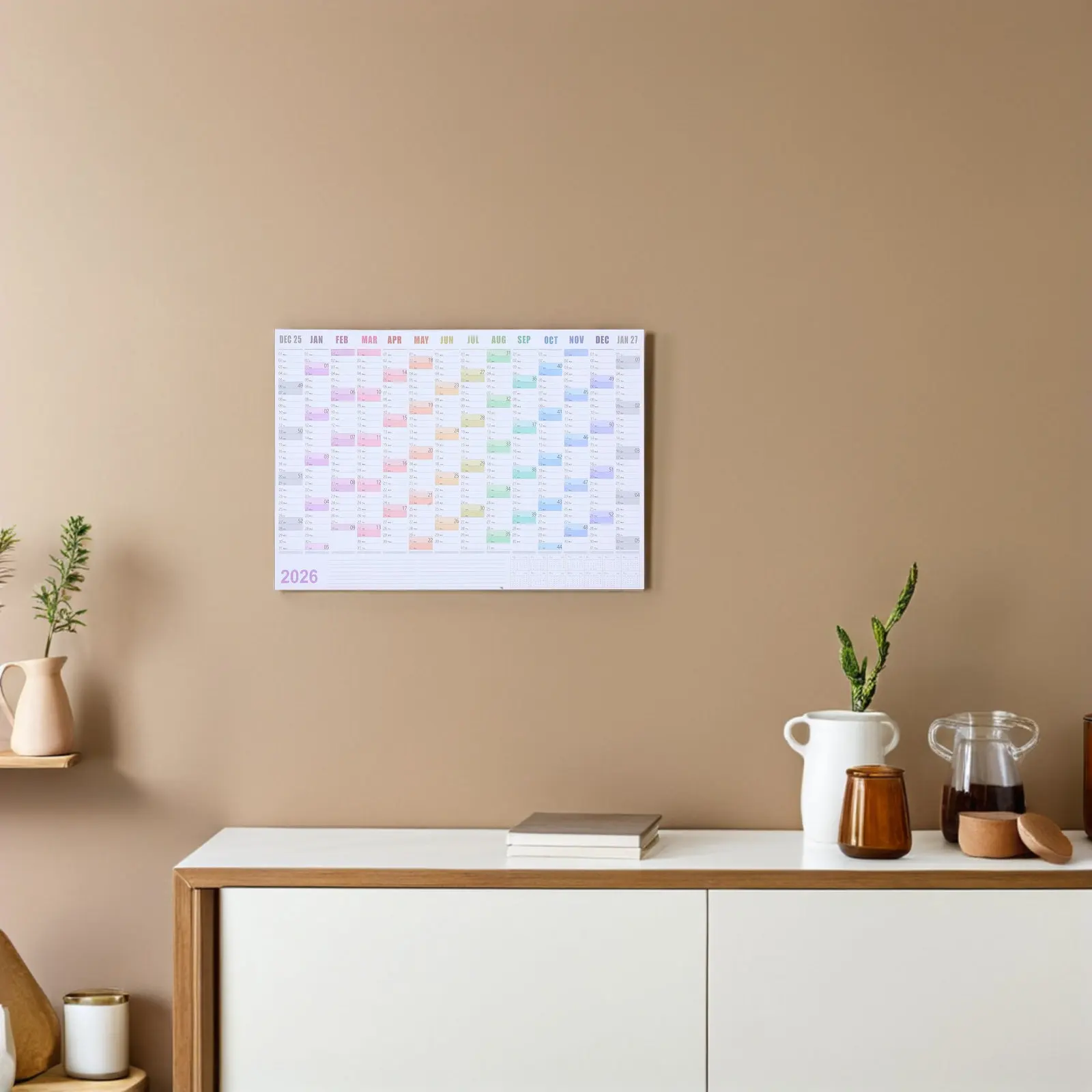 

2 Sets Yearly Calendar Wall 2026 Large Minimalist Writable English Planner Office School Work Events Monthly Annual Planning