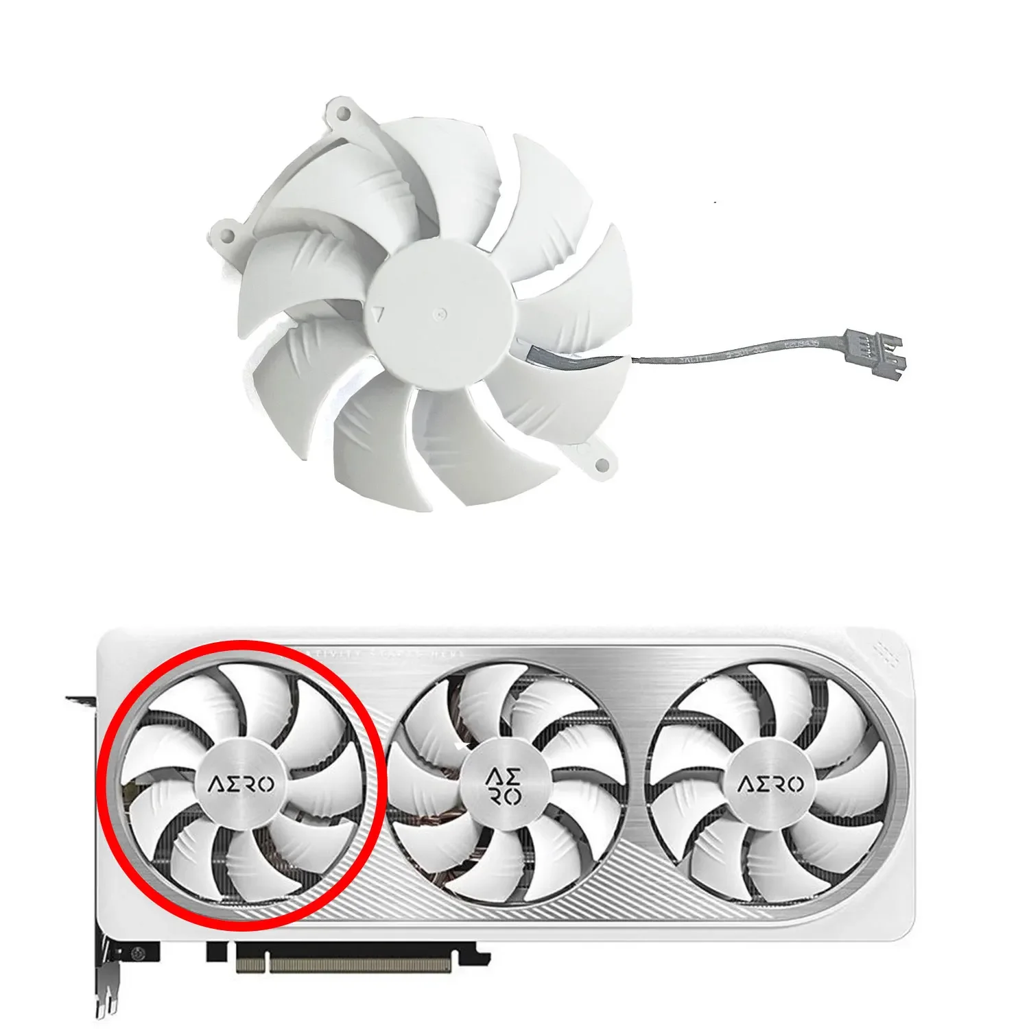 Imagem -05 - Ventilador de Gpu para Placa Gráfica Gigabyte Geforce Rtx4070 ti Aero oc 12g Cooling Ventiladores 6pin Gpu Gpu Gy09015h12spb Pla09215s12h 6pin 87 mm