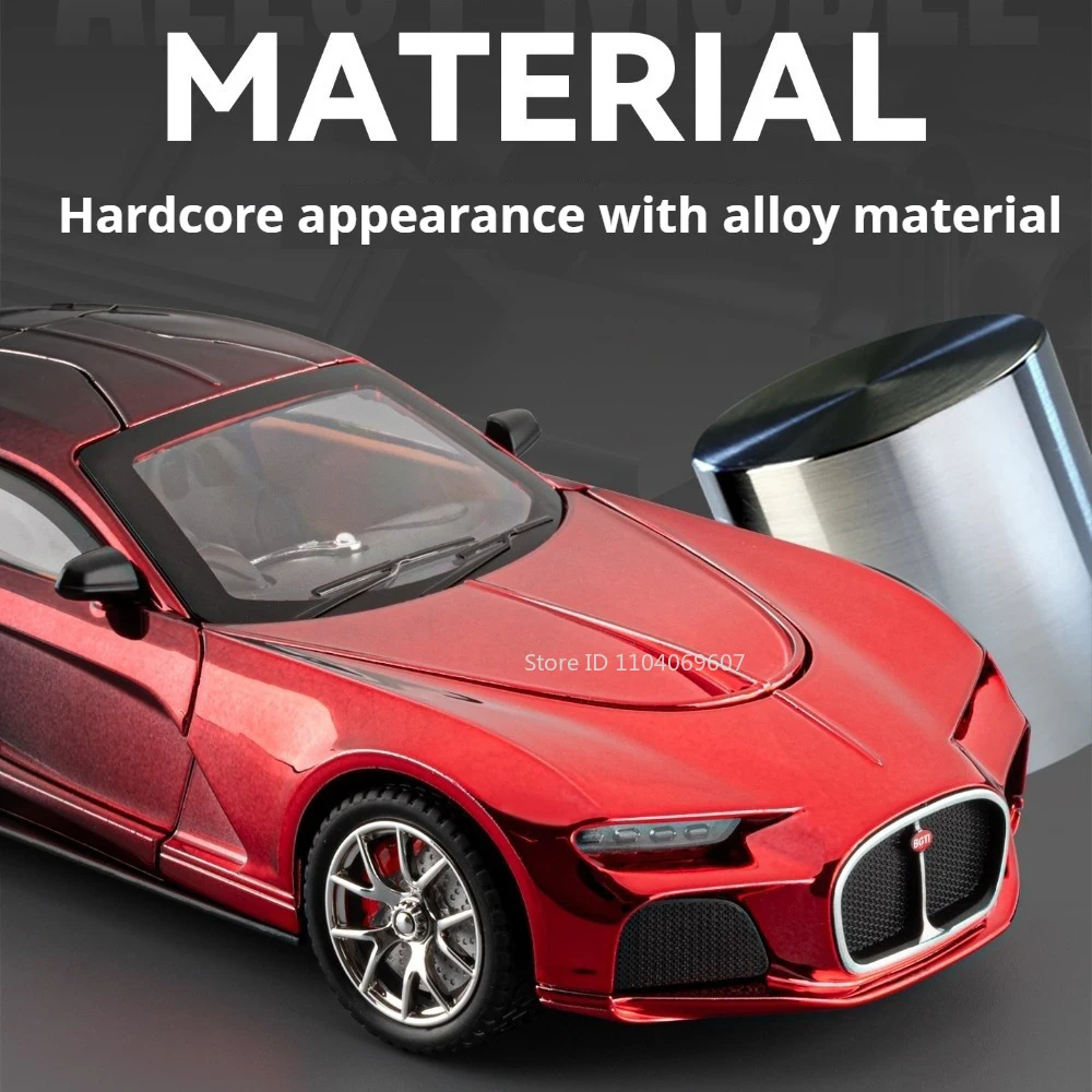 مقياس 1:24 أتلانتيك Hellcat مطلي لوحة سيارة لعبة مجسمة ضوء الصوت امتصاص الصدمات الأبواب فتح نماذج هواية الهدايا #5