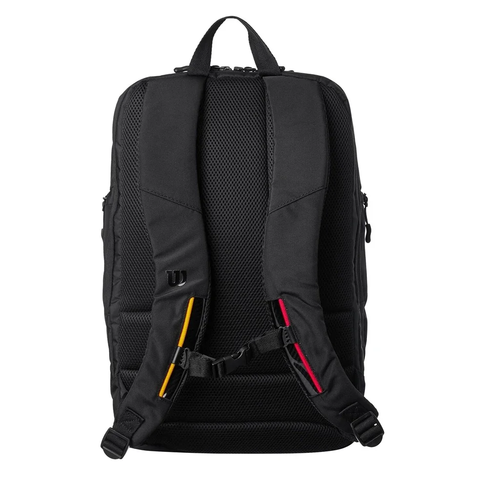 Saco de tênis Wilson Black Pro Staff Super Tour Team, mochila de raquete para 2 raquetes, isolamento de compartidos, V13