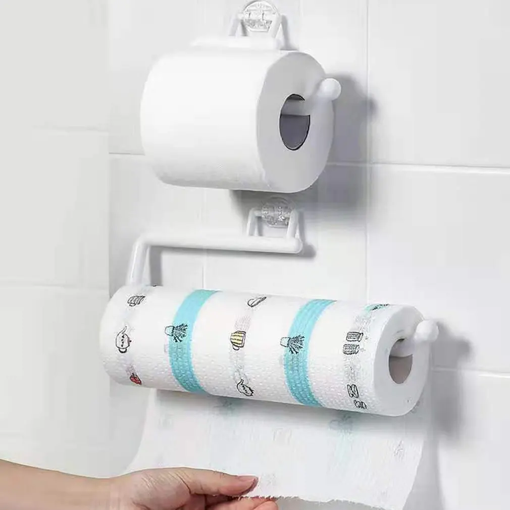 Kitchen Bathroom Toilet Paper Holder Tissue Storage Organizers Racks Roll Paper Holder Hanging Towel Stand Home Decoration