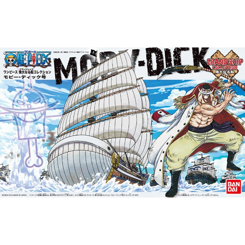 Auf Lager Bandai Anime ein Stück Grand Ship Sammlung MOBY-DICK Montage Kunststoff Modell Kit Action Spielzeug Figuren Geschenk