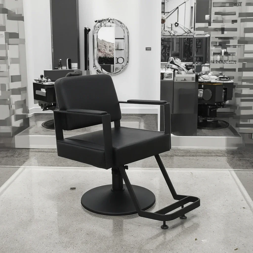 2026 Factory Barber Supplies Furniture Salon Equipment Hair Styling Chair Barbershop Whole Set Black Salon Barber Hair Chair