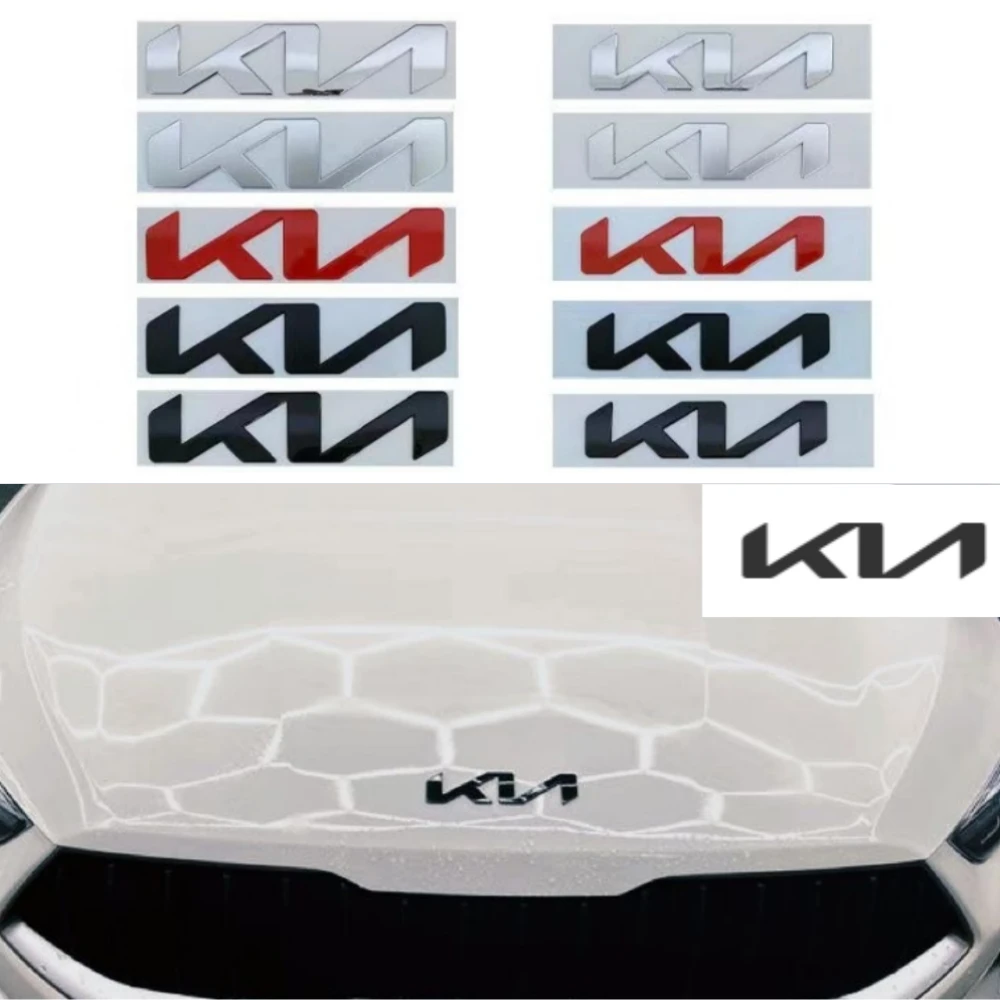 1pcs KN ABS Car Front logo sticker For new Kia Rear Bumper tail door trunk sticker car rear Emblem sticker styling Accessories