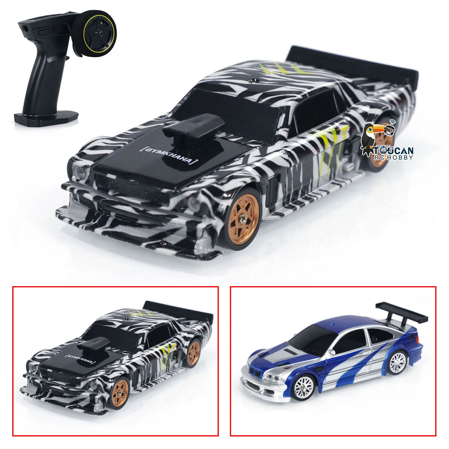 Pouvez-vous ro RC 1/43 Version RTR Améliorée pour Voiture de Course Radiocommandée, Modèle à Grande Vitesse, Quatre Roues Motrices, 2.4g, Drift