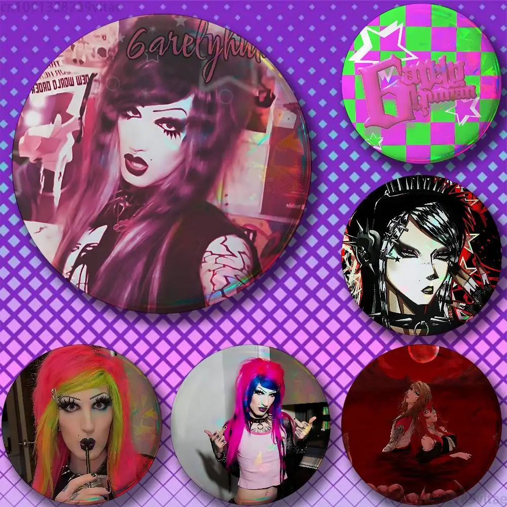 

6arelyhuman Pins 58mm Cute Cartoon Badge Handmade Brooches for Backpack Accessories Jewelry Gifts