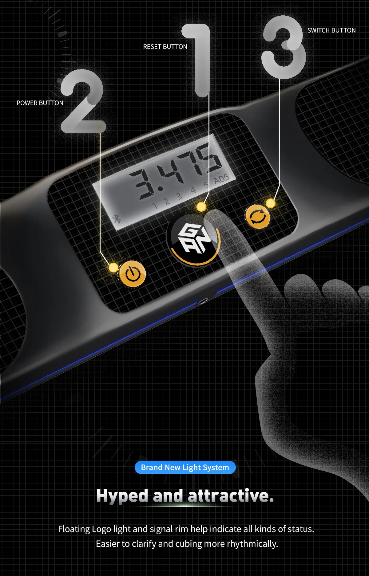 GAN Timer GAN Cube Mat GAN Timer Mat GAN Bluetooth Smart Timer Gan Timer GAN Timer Link To APP GAN Smart Timer