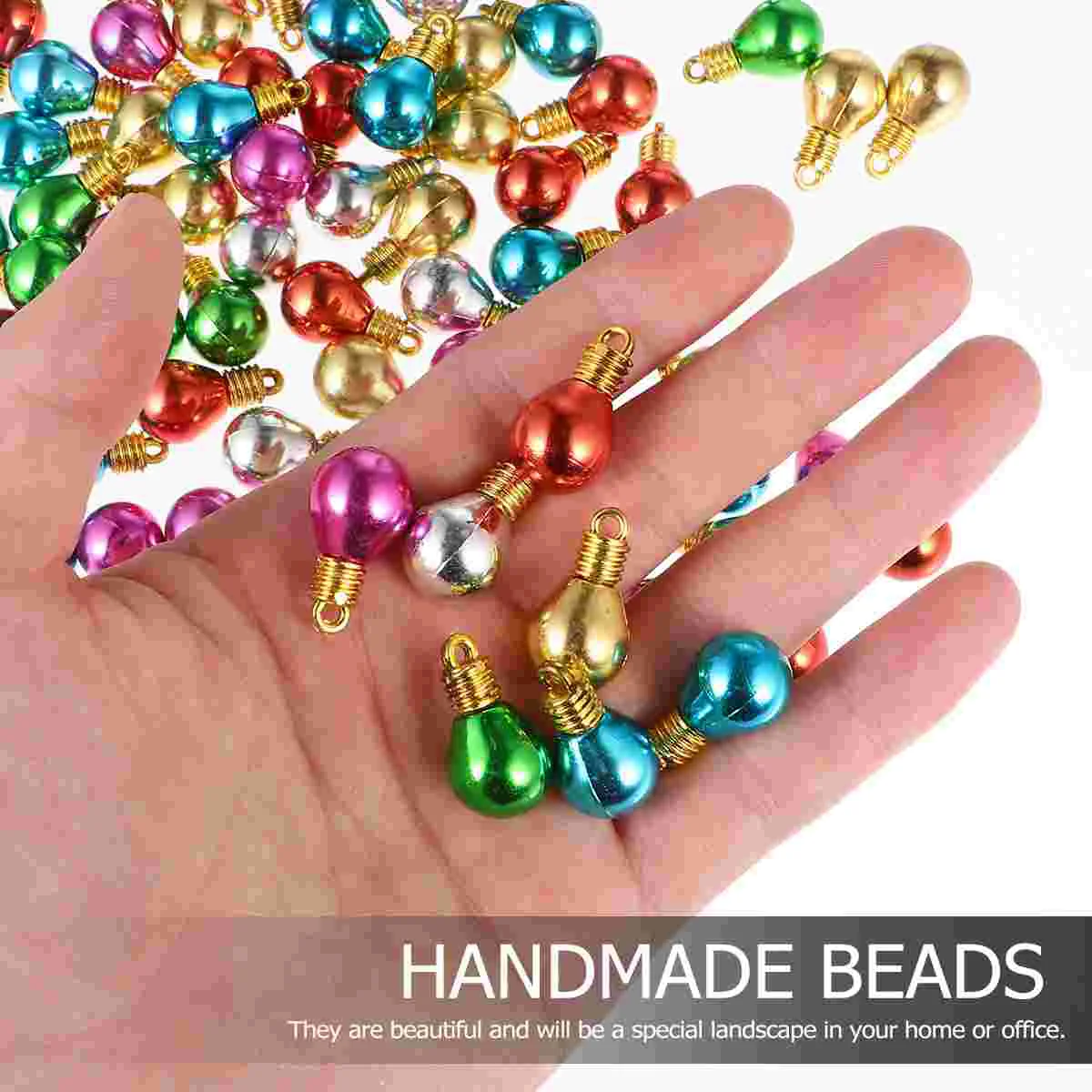 Handmade Natal Lâmpada Lâmpada, Mini Beads Ornamentos, Kits de Plástico, DIY Ornamento Jóias, 100 pcs