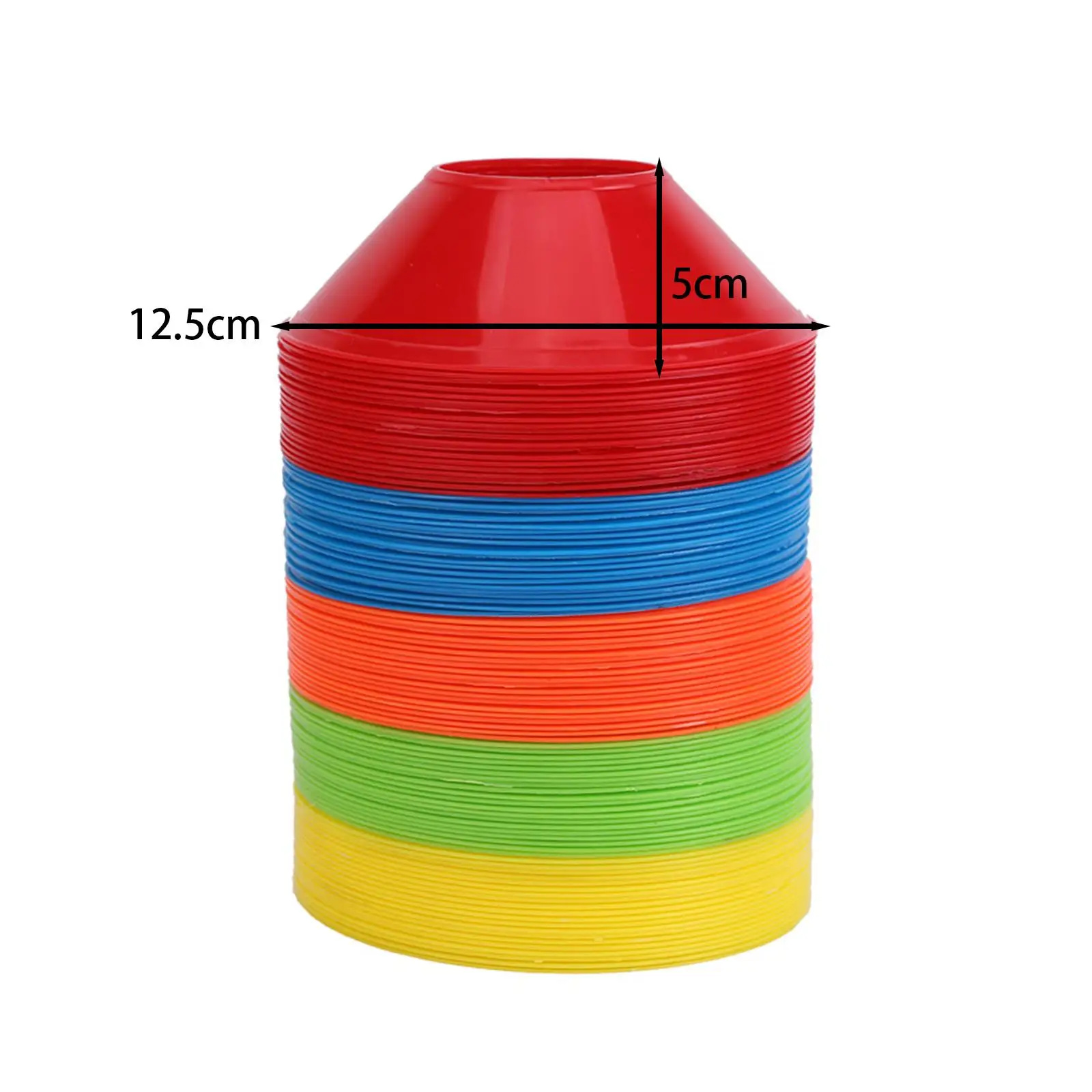 50 Pieces/Set Soccer Disc Cones Flexible Football Field Marker Agility Soccer Aids for Games Kids Outdoor Adults Track Training