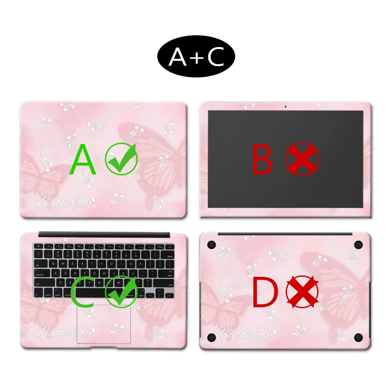 ملصق للكمبيوتر المحمول من محولات ذاتية الصنع مقاس 12/13/14/15/17 بوصة لجهاز MacBook/HP/Acer/Dell/ASUS/Lenovo