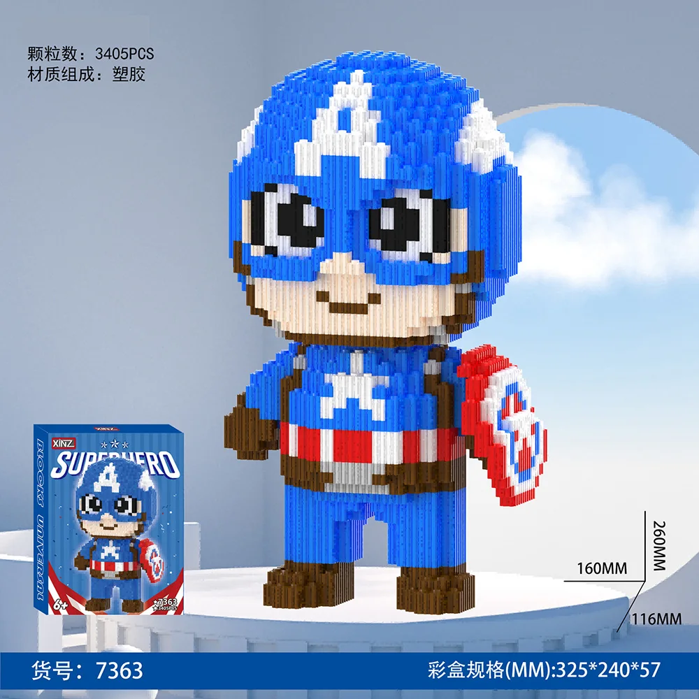 마블 슈퍼 영웅 매직 빌딩 블록 독 배트맨 스파이더 맨 Xinz 모델 Nick Judy Losto 조립 미니 벽돌 피규어 장난감