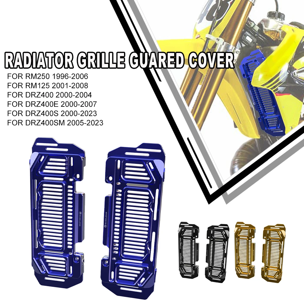 

DRZ400SM Motocross CNC Aluminium Radiator Grille Guared Cover For Suzuki DRZ400SM 2005-2023 2022 2021 2020 2019 2018 2017 2016