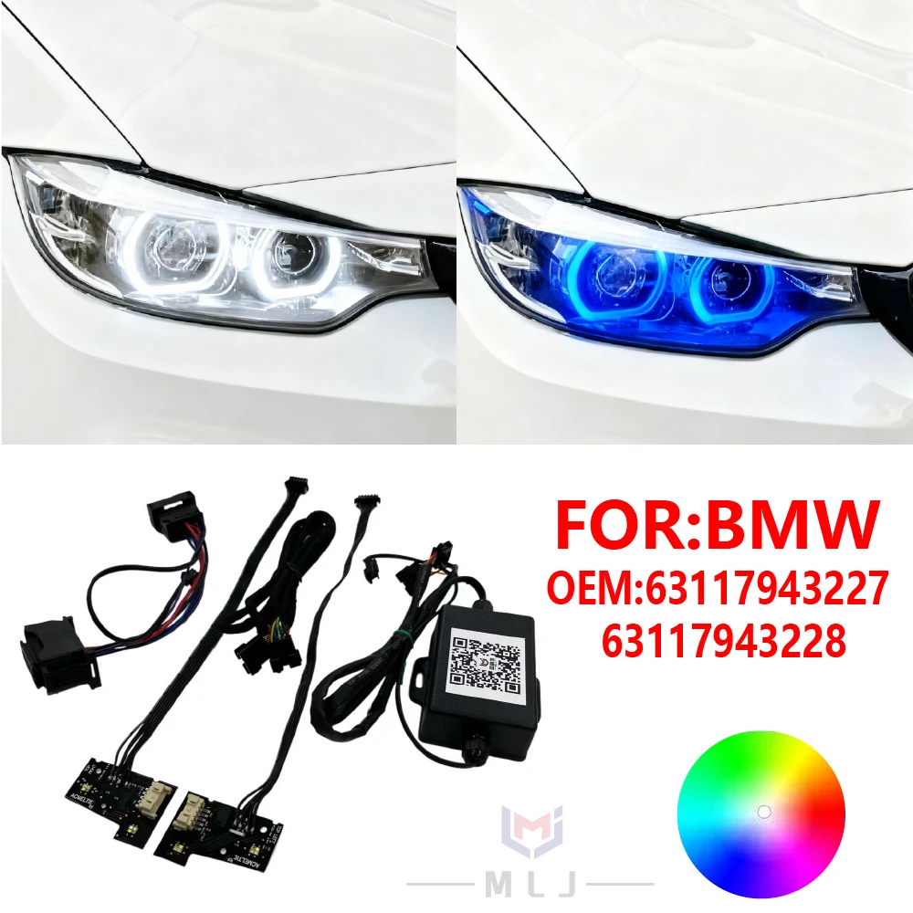 

NEW FOR BMW 2016-2019 F32 F36 LOW-PROFILE RGB 63117943228 63117943227 Headlight plug wiring harness internal wiring harness