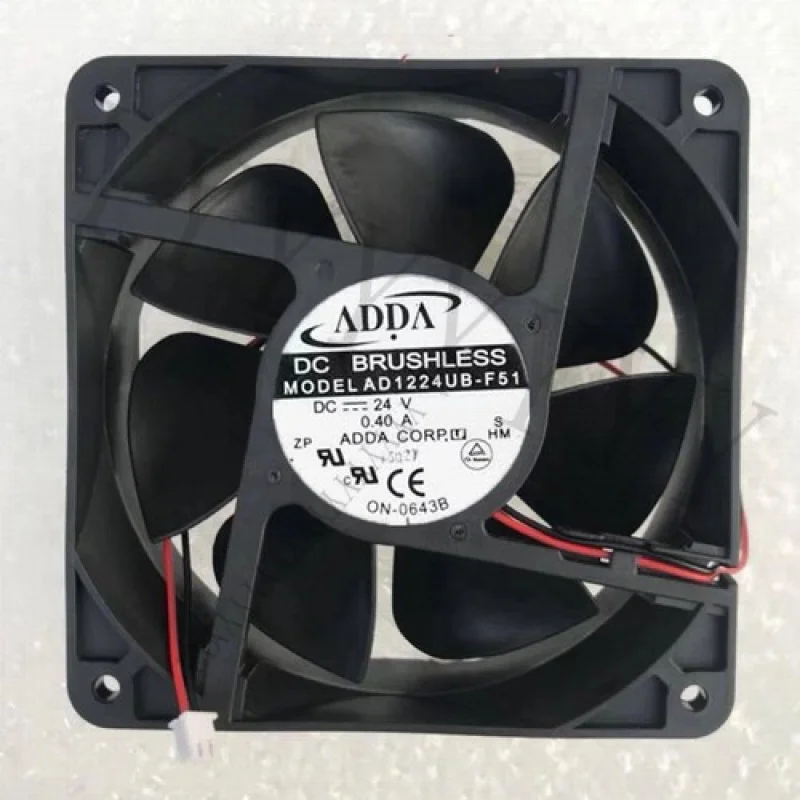 

q+1PCS NEW for ADDA AD1224UB-F51 24V 0.40A 2Pin cooling fan # QW.